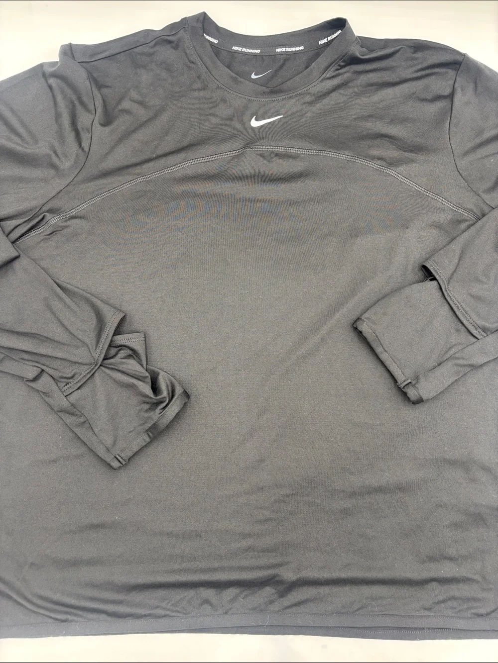 Nike Dri-FIT Swift Element UV Crew Running Top in Black